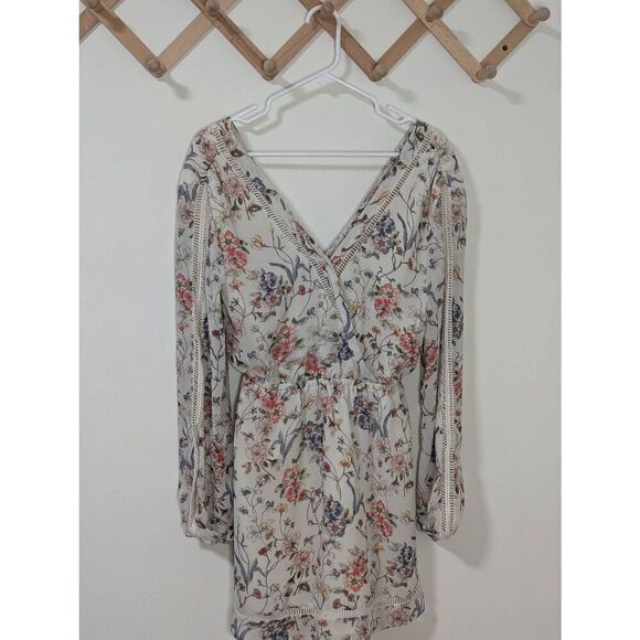 Cupcakes & Cashmere Long Sleeve Floral Dress - Size Small - Picture 2 of 8